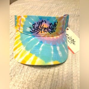 Salt Life NWT Women’s Visor Adjustable Size O Tie Dye Rainbow Multicolor